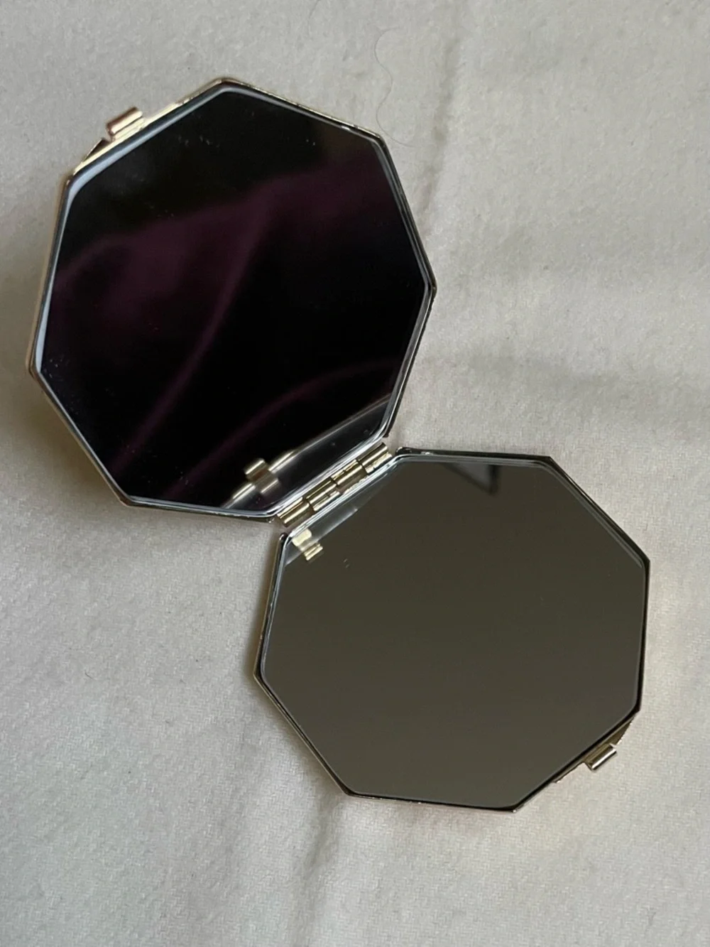 Things Remembered Gold Octagon Compact Mirror | Engravable Dual Mirror 1x 2x
